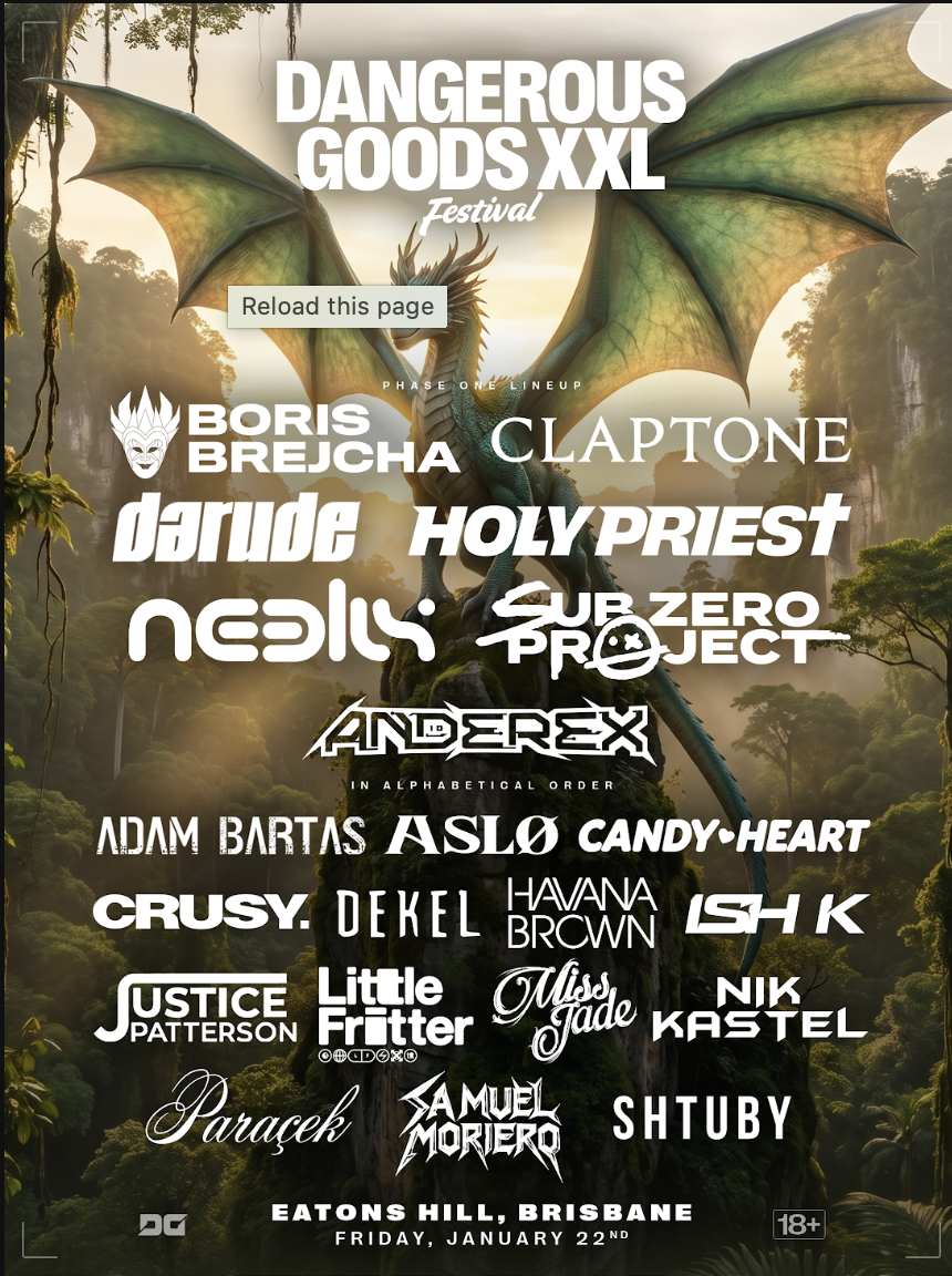 Dangerous Goods XXL Festival - Brisbane 2027
