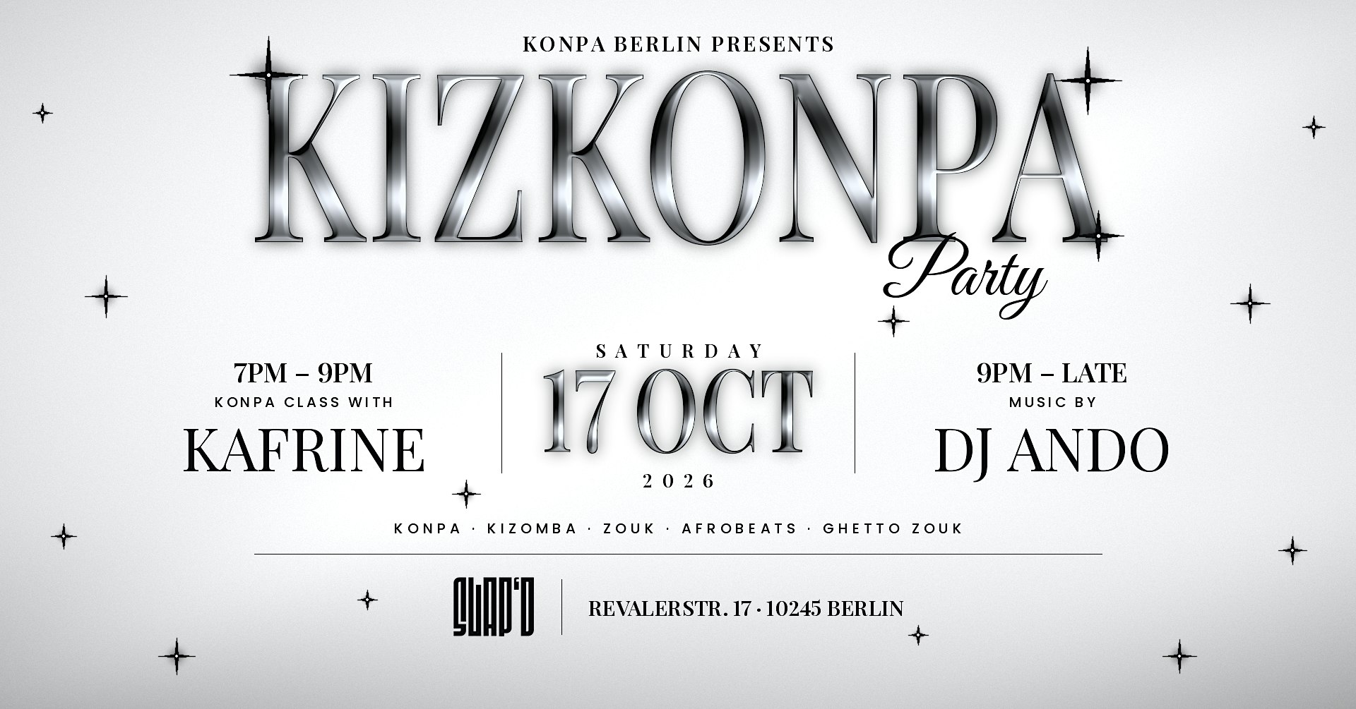 KIZKONPA PARTY October Edition with KAFRINE & DJ ANDO