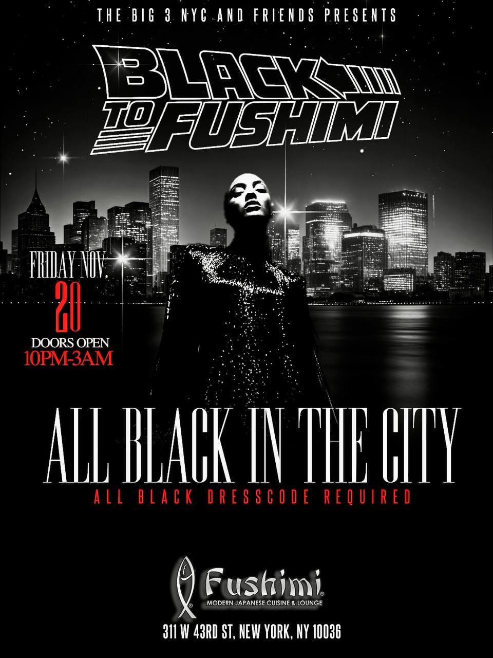 "Black To Fushimi" 
All Black In The City