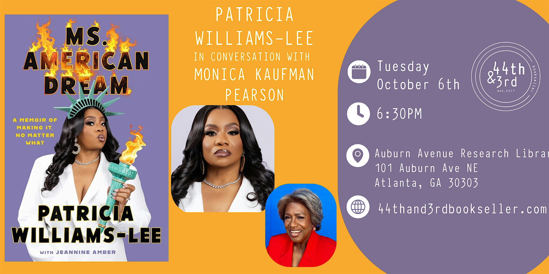 Patricia Williams-Lee (Ms. Pat) in conversation with Monica Kaufman Pearson