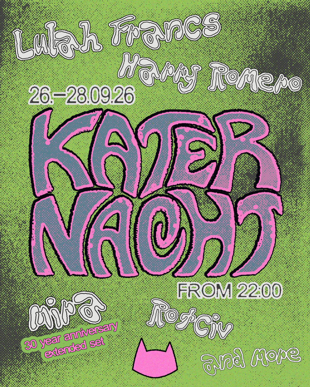 Katernacht + 30 Years of Mira with Harry Romero, Lulah Francs, Rotciv + more