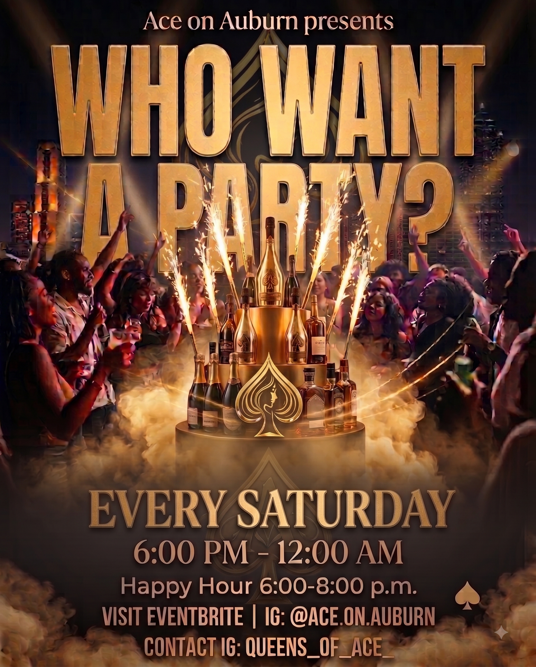 WHO WANT A PARTY SATURDAYS @ ACE ON AUBURN