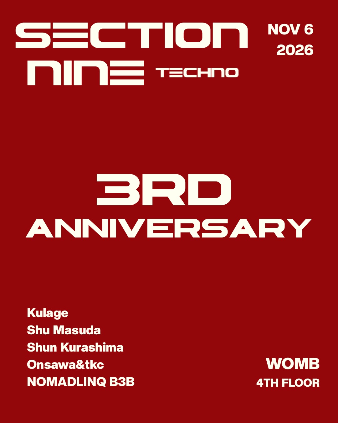 Techno: Section Nine -3rd Anniversary
