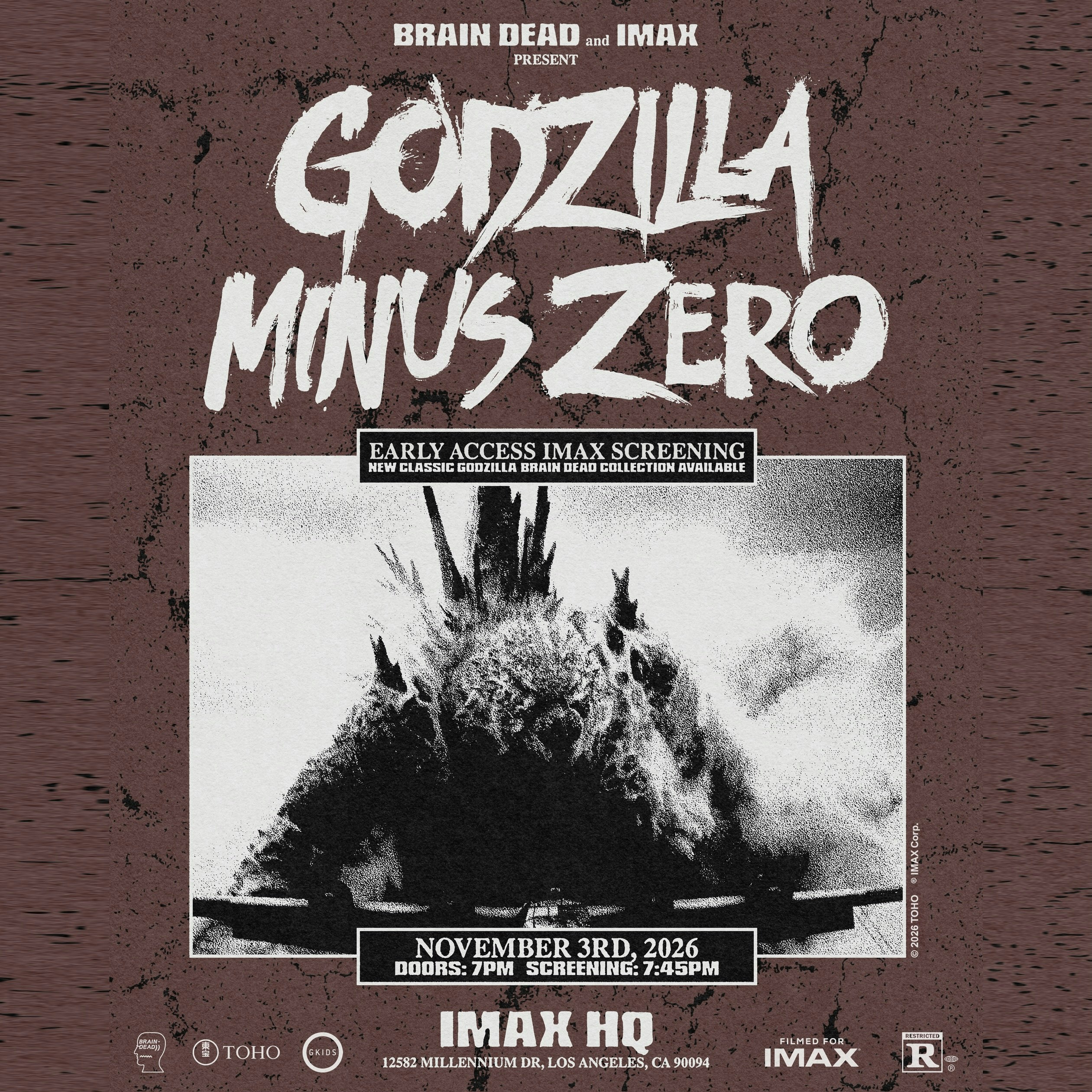 SOLD OUT - Brain Dead × IMAX Present: Godzilla Minus Zero - Free Early Access Screening