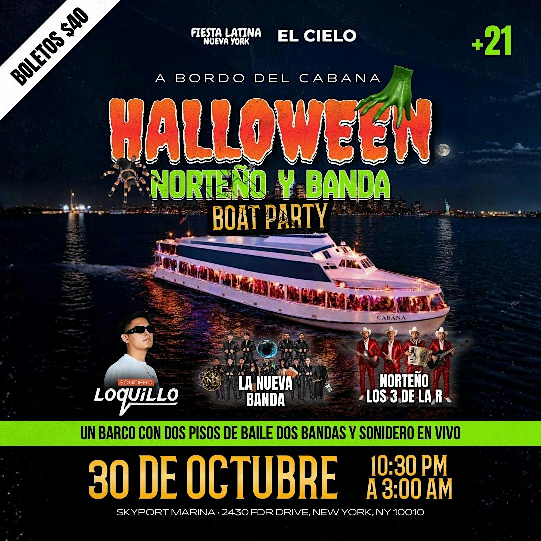 Halloween Norteño y Banda  Boat Party|NUEVA YORK, NY.