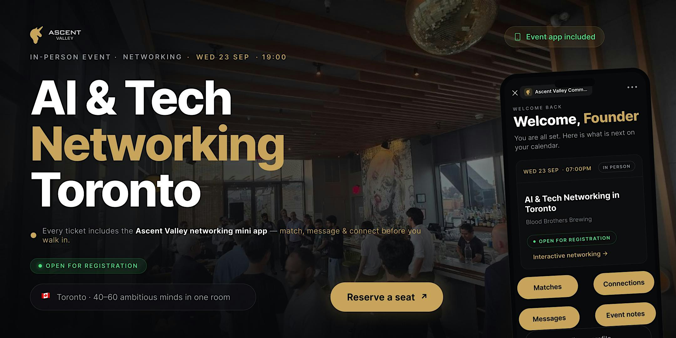 AI &  Tech Networking Event in Toronto by Ascent Valley
