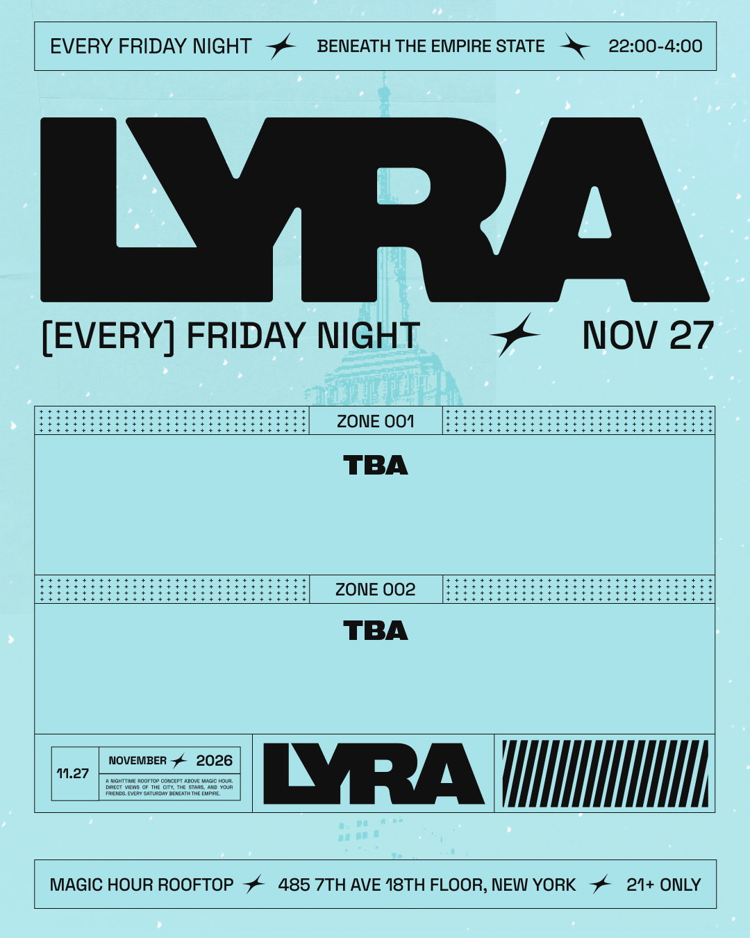 Lyra Rooftop Party 11.27.26
