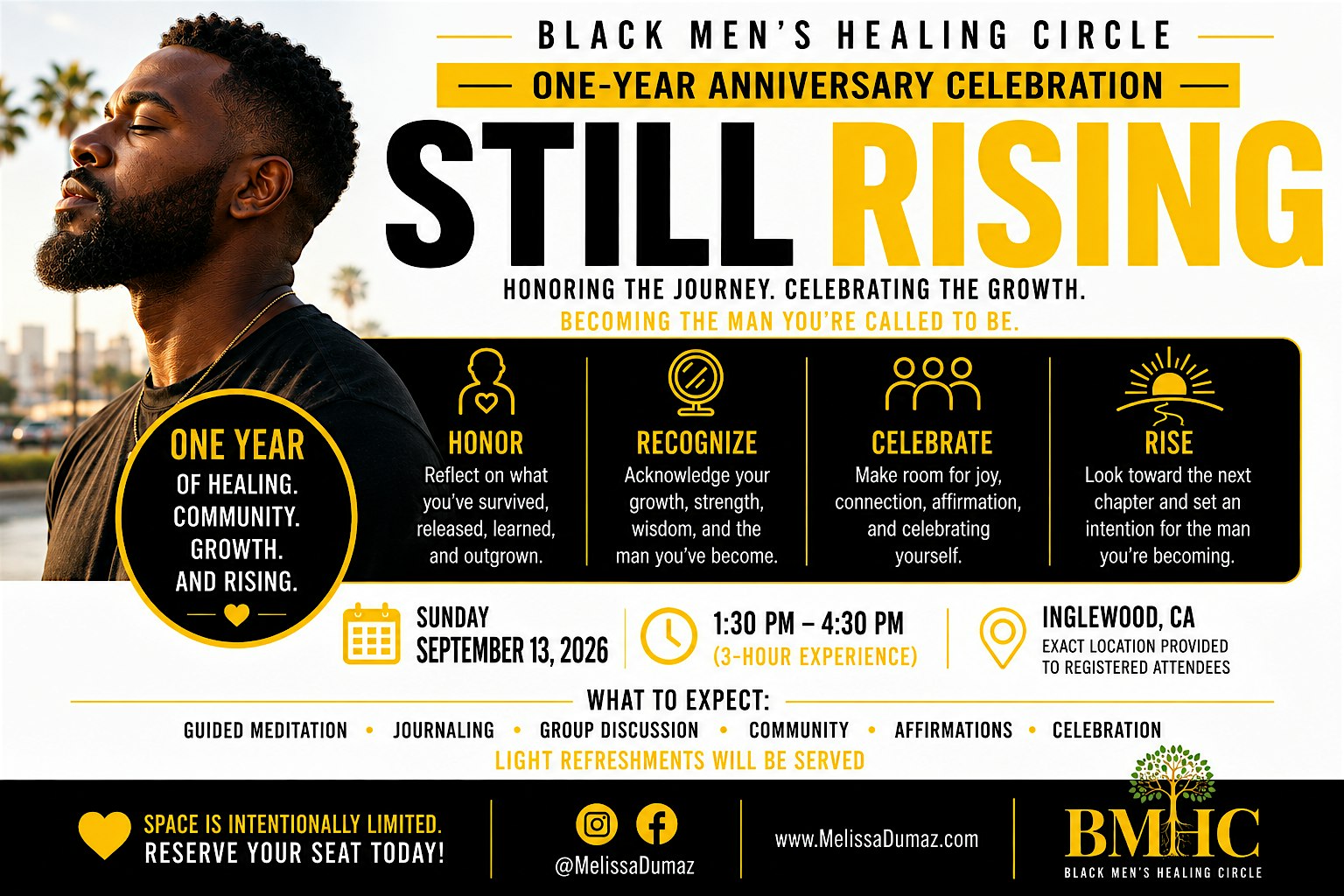 Black Men’s Healing Circle- 1 Year Anniversary, September 13, 2026