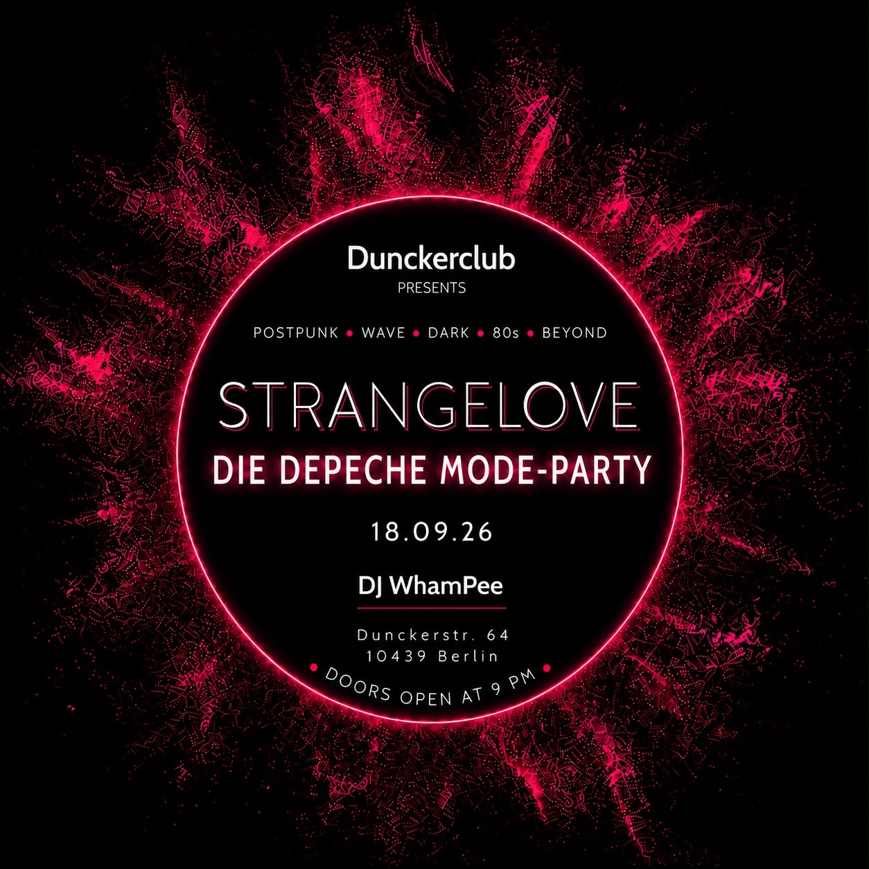'STRANGELOVE' Die Depeche Mode Party