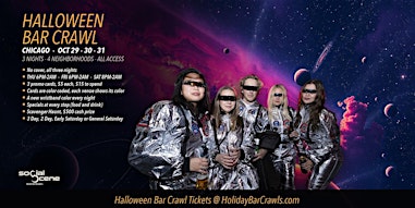 Intro Price - Chicago 3 Day All Access Halloween Bar Crawl - Oct 29-31