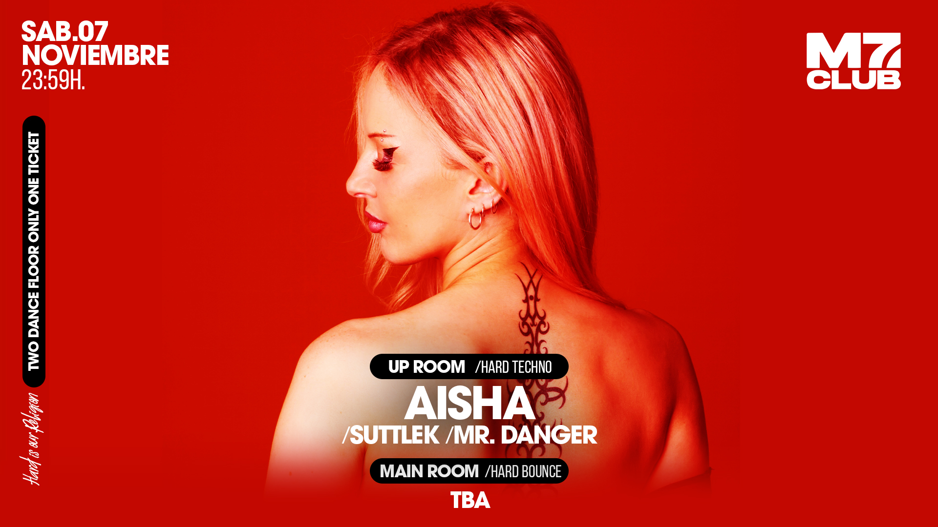 M7 presenta [Up Room] AISHA, SuttleK & Mr. Danger