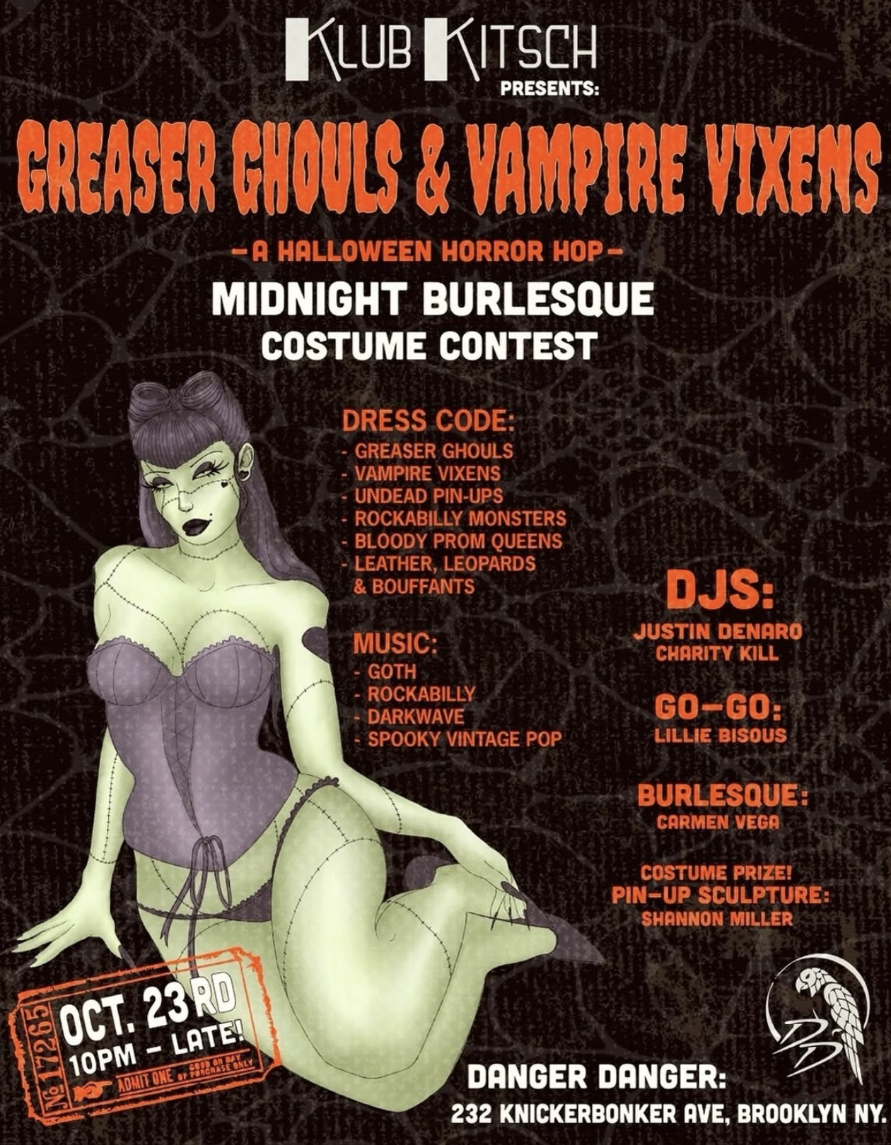 Klub Kitsch presents Greaser Ghouls & Vampire Vixens