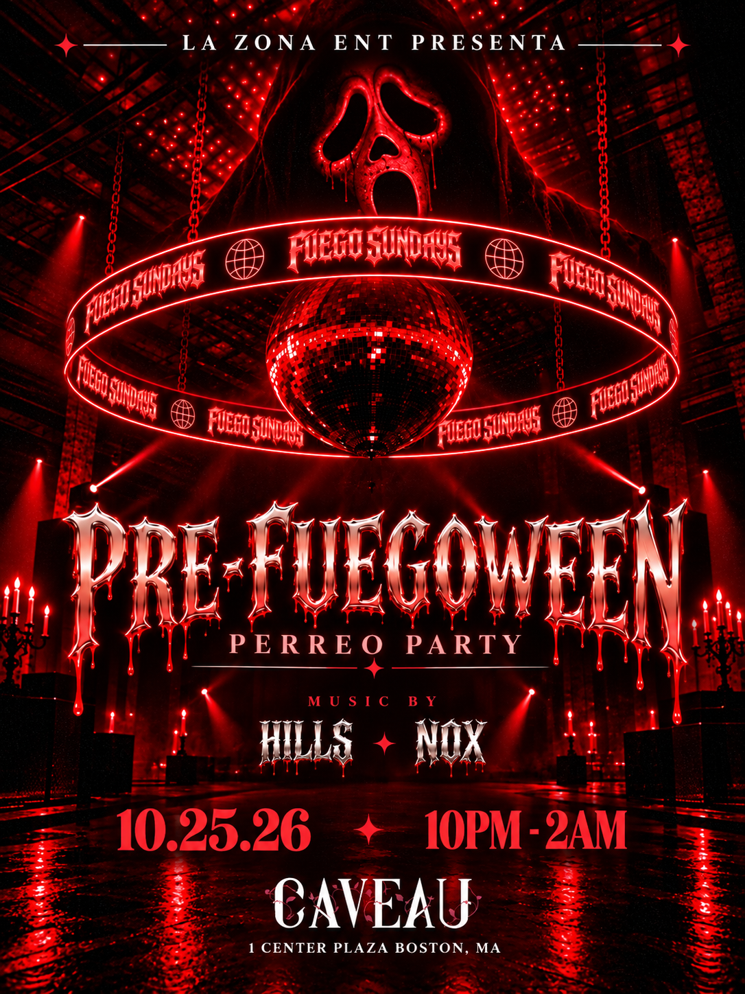 FUEGO SUNDAYS  - PRE-FUEGOWEEN PERREO PARTY