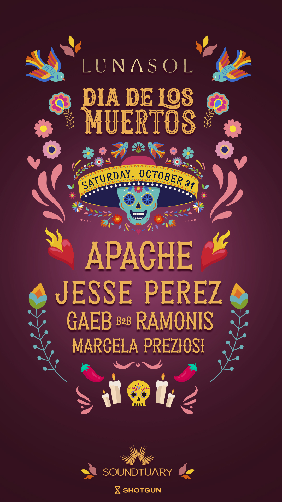 Día De Los Muertos X Lunasol