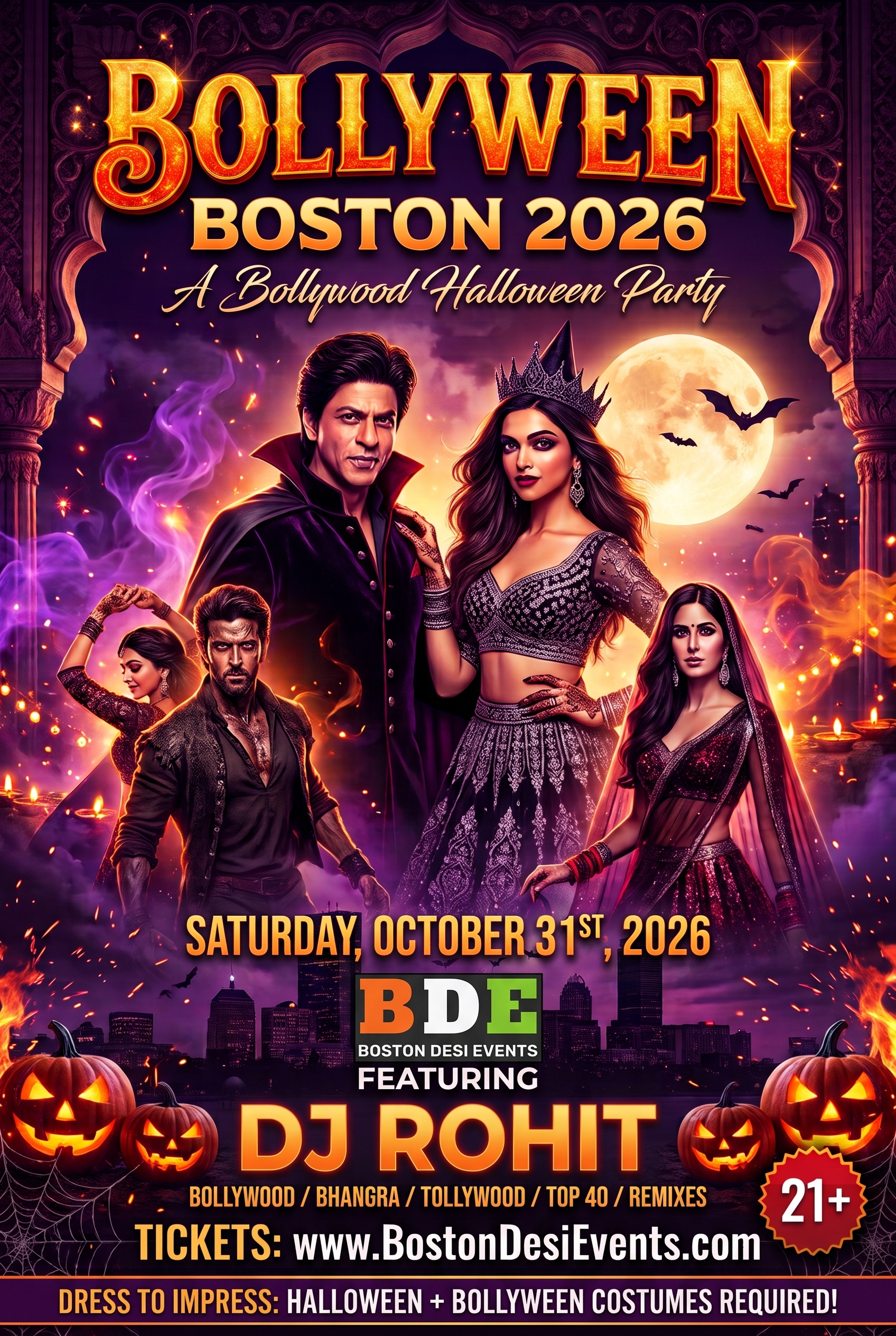 ️BOLLYWEEN BOSTON: 2026 The Ultimate Bollywood Halloween Party!