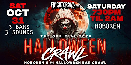 The Fright Crawl | Hoboken's #1 Halloween Bar Crawl 2026 | Sat, Oct 31