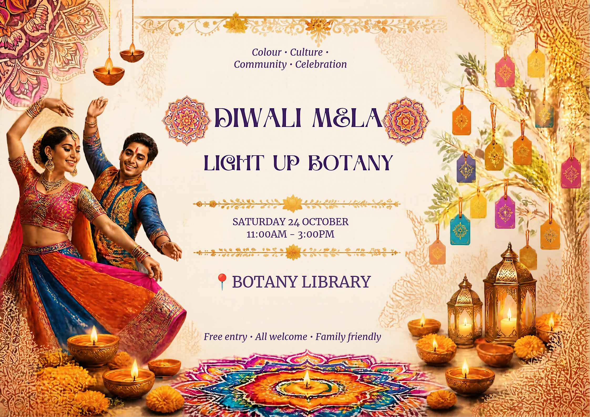 LIGHT UP BOTANY: A Diwali Mela Celebration of Culture, Community & Joy