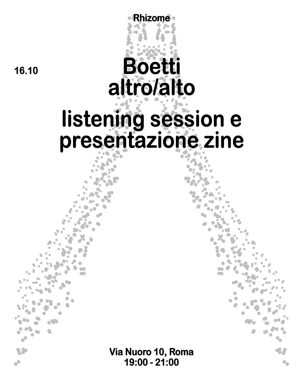 Boetti altro/alto: Listening session e presentazione zine