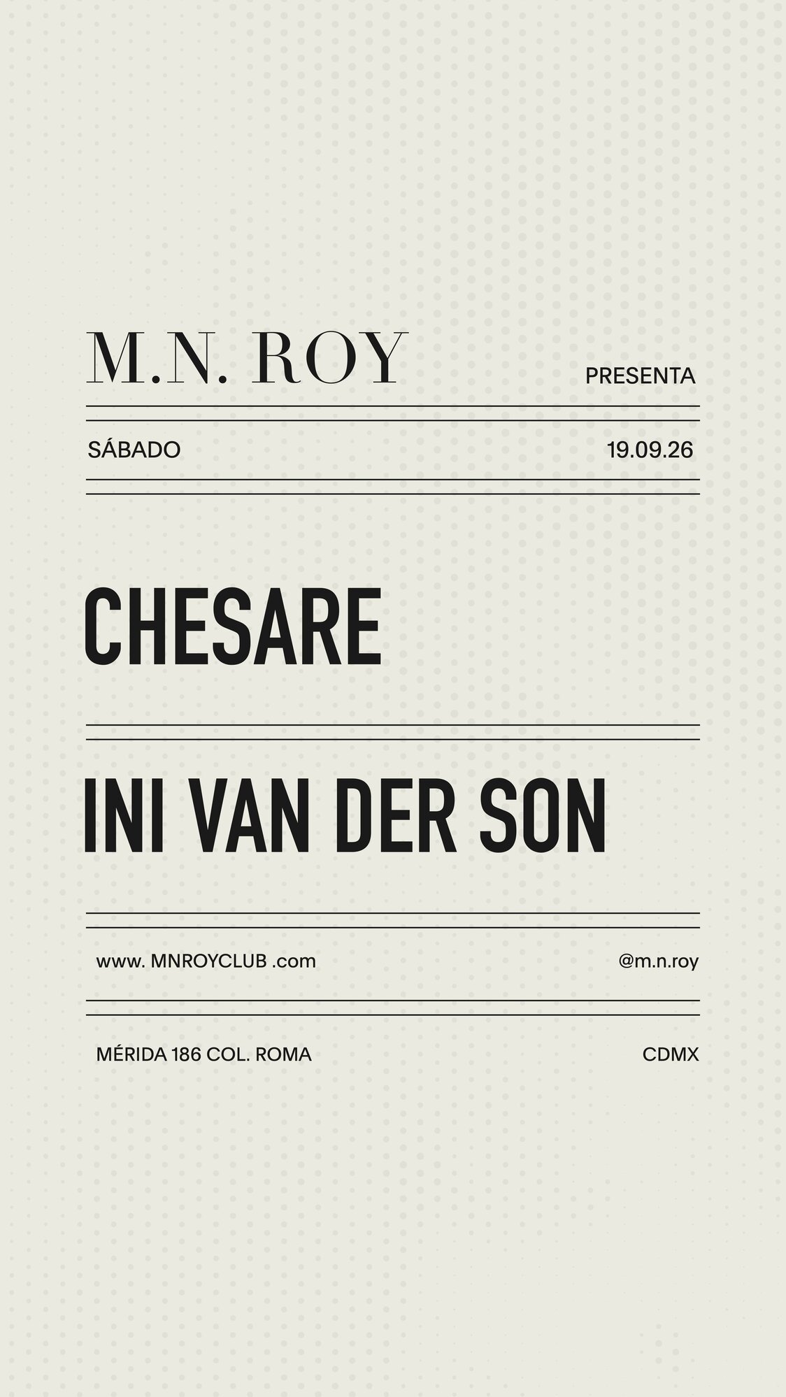 CHESARE + INI VAN DER SON