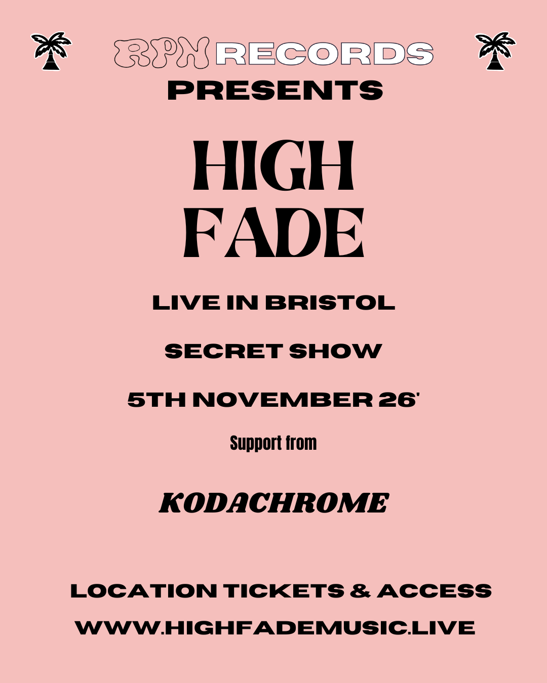 Bristol Secret Show - Location announced on the day