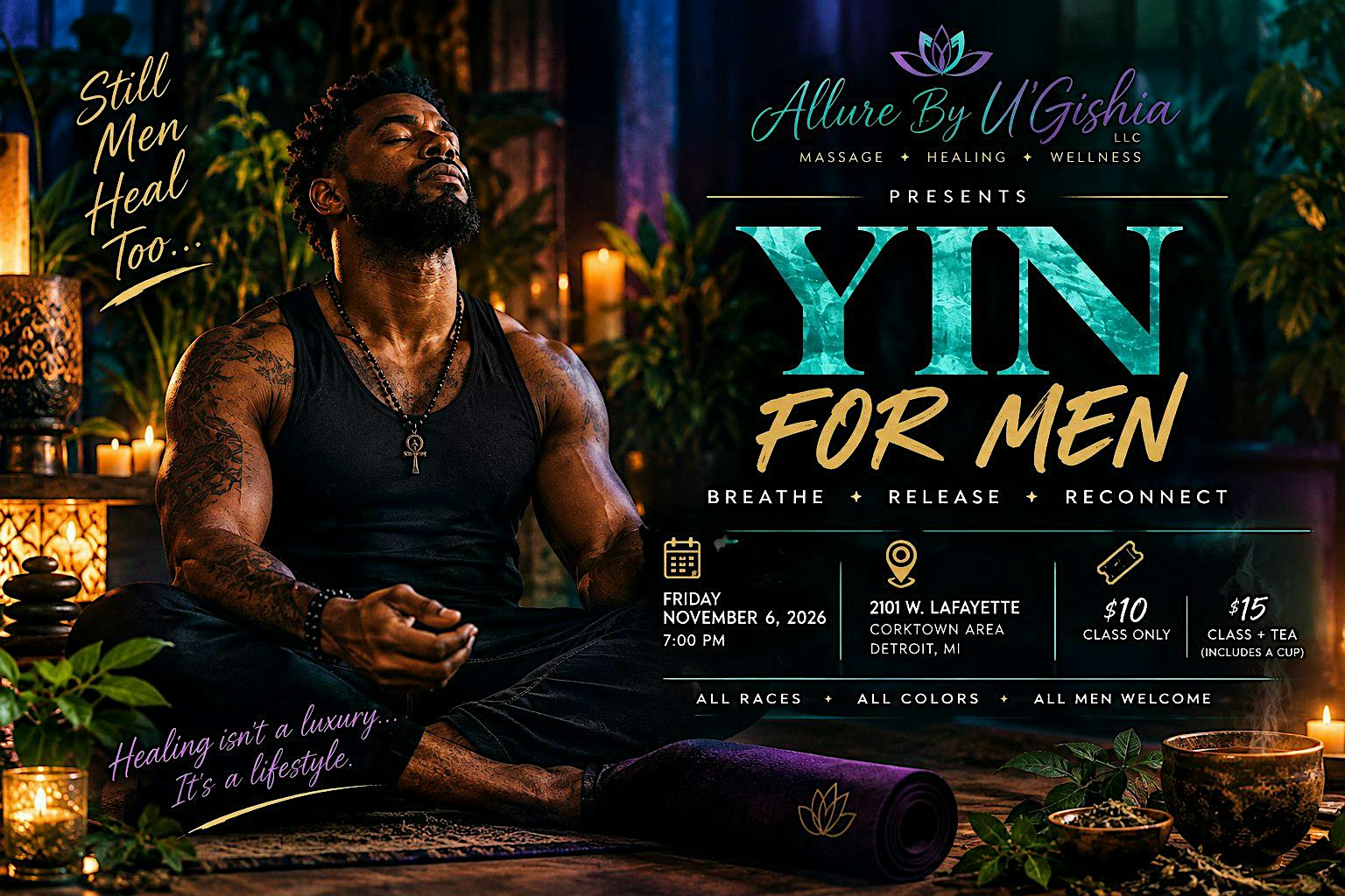 YIN FOR MEN: BREATHE. RELEASE. RECONNECT.