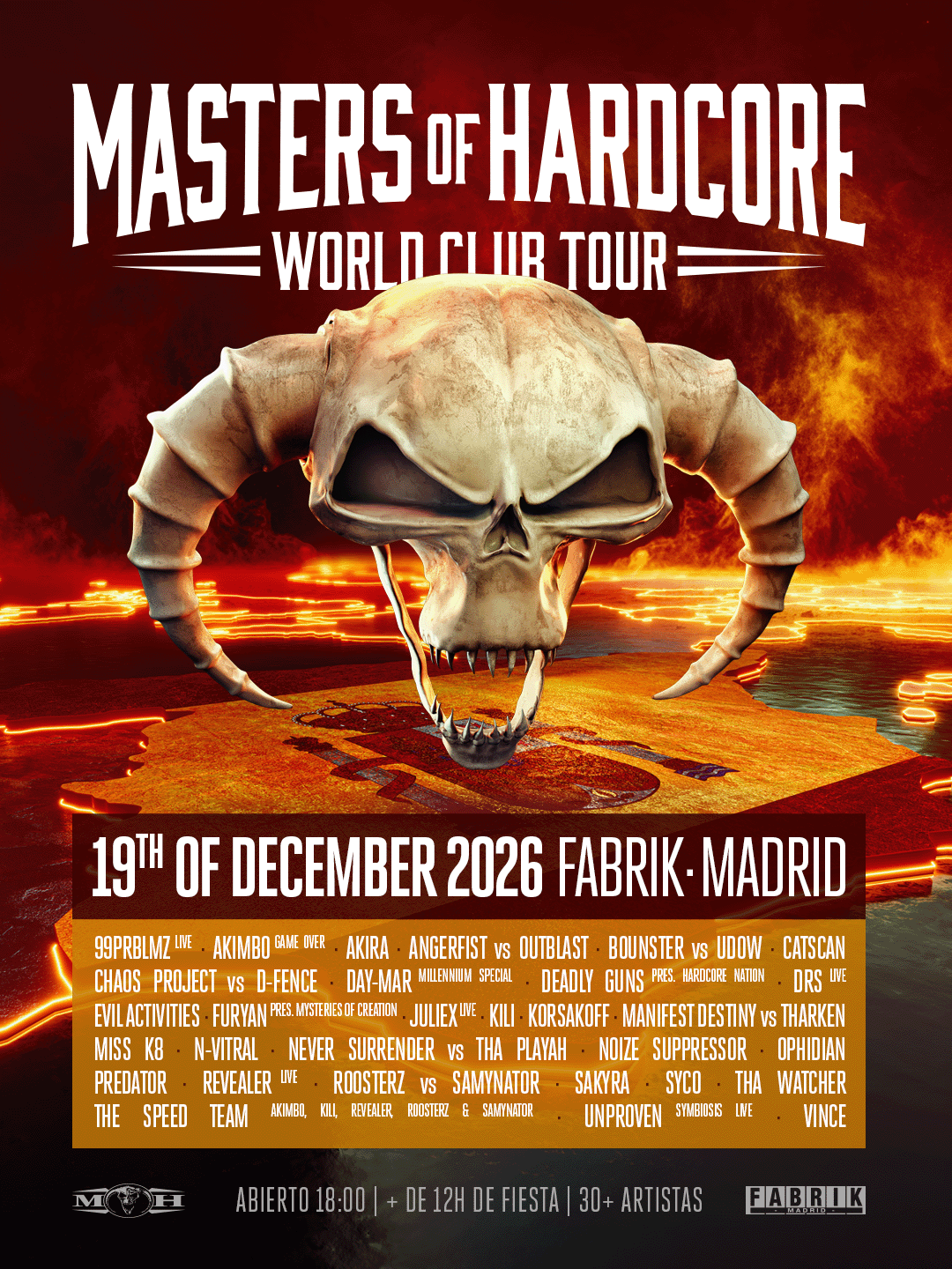 Masters Of Hardcore 2026 en Fabrik
