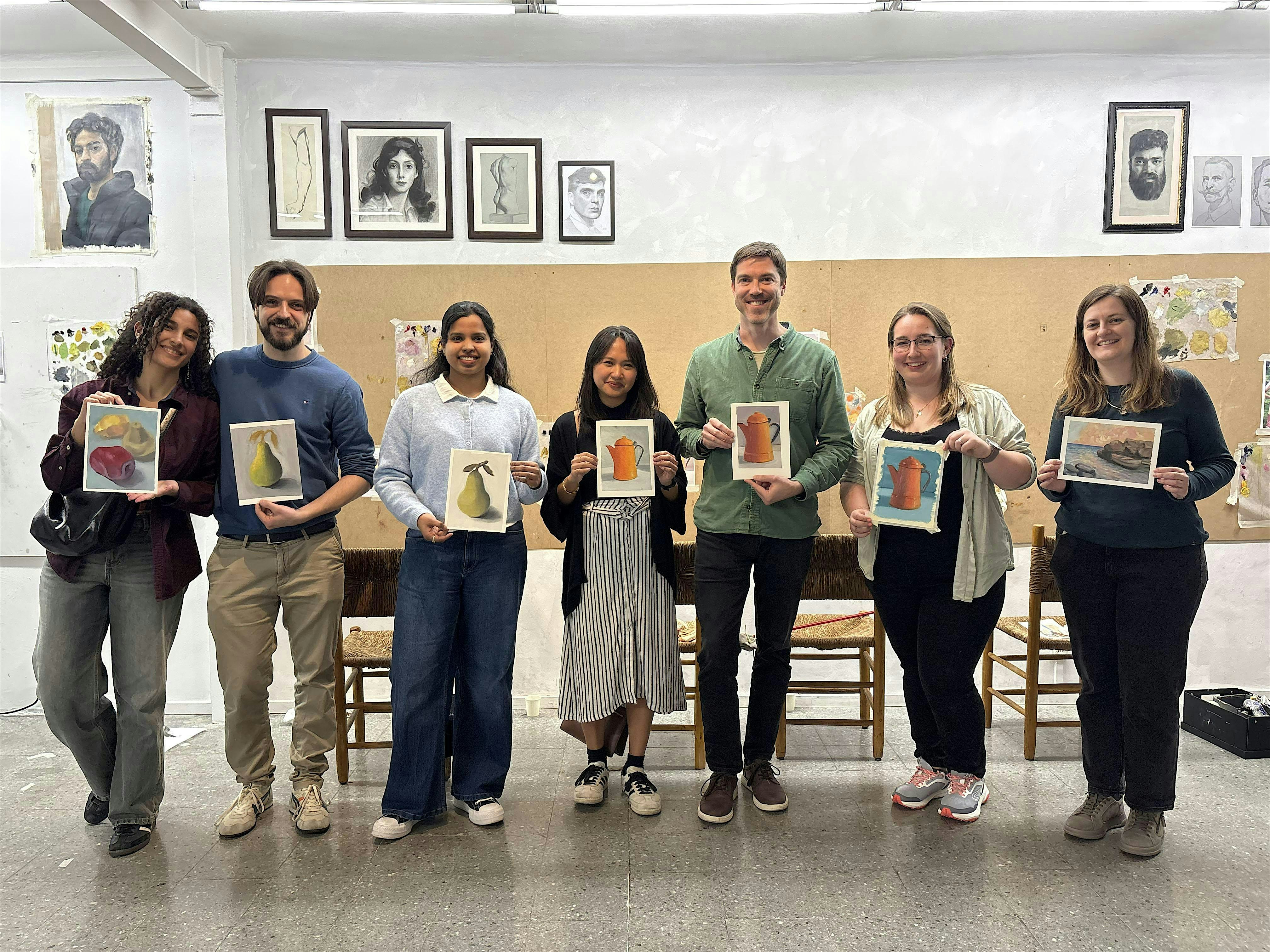 Art & Coffee Oil Painting Workshop in Barcelona