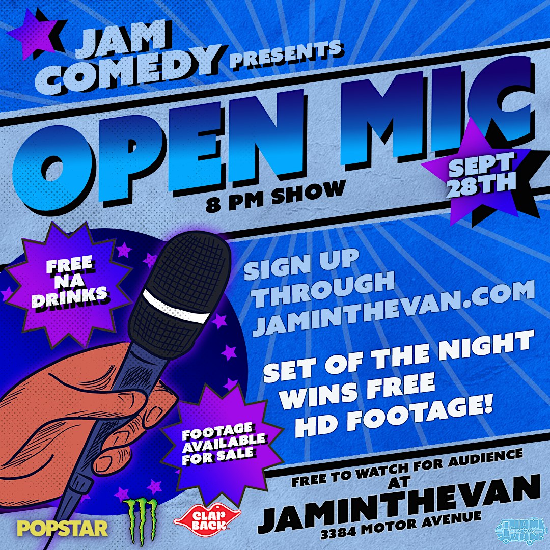Jam in the Van Open Mic September 28th - Los Angeles