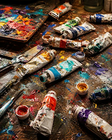Abstract Painting Class in a DUMBO Gallery Loft