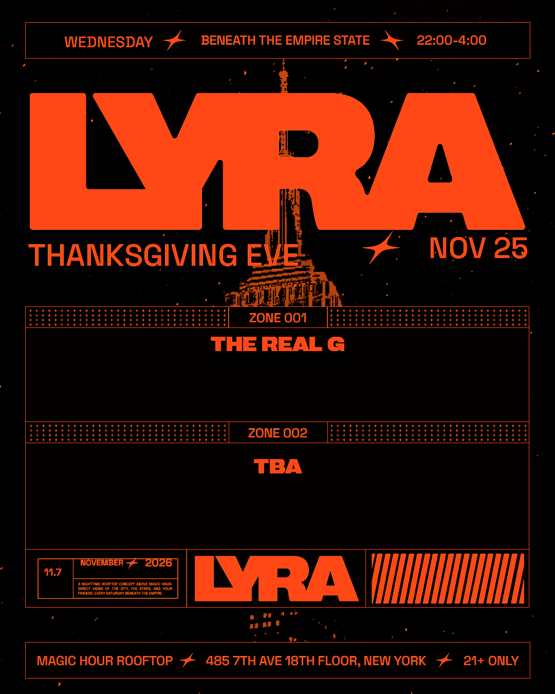 Lyra Rooftop Party 11.25.26 