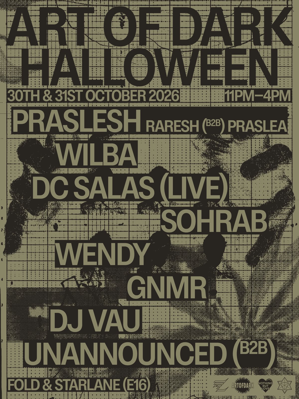 Art Of Dark - Halloween - Praslesh (Raresh B2B Praslea), DC Salas (live), GNMR, Wendy + more