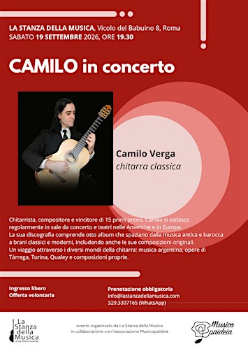 Camilo in concerto, chitarra classica