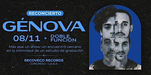 Génova: Concierto en Estudio de Grabación el 8/11