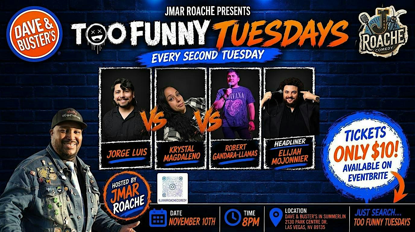 Too Funny Tuesdays: Live Stand-Up Comedy at Dave & Busters (Only $10)