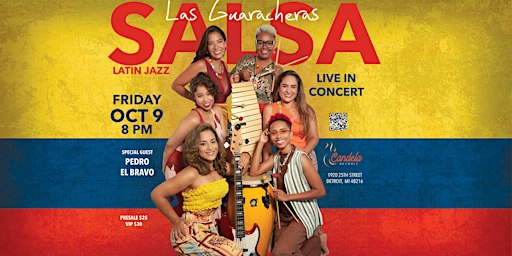 Las Guaracheras wsg Pedro El Bravo – Live Salsa and Latin Jazz bands