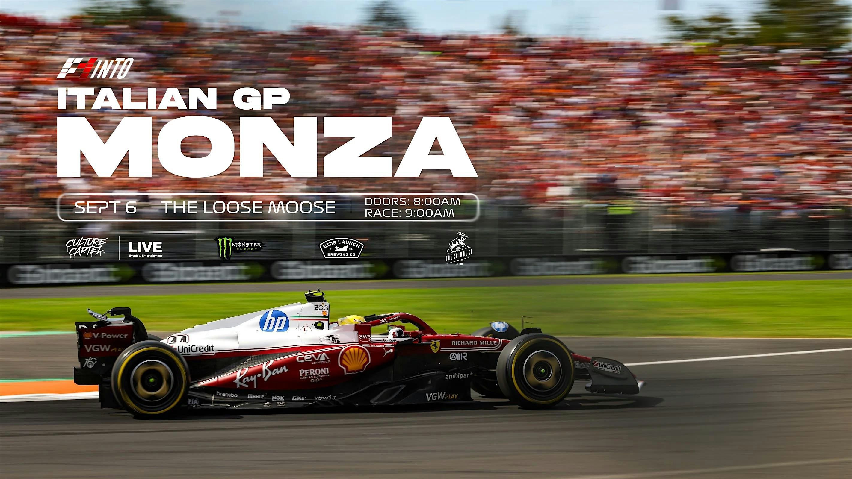 F1inTO Italian Grand Prix Watch Party. Toronto's Biggest F1 Party