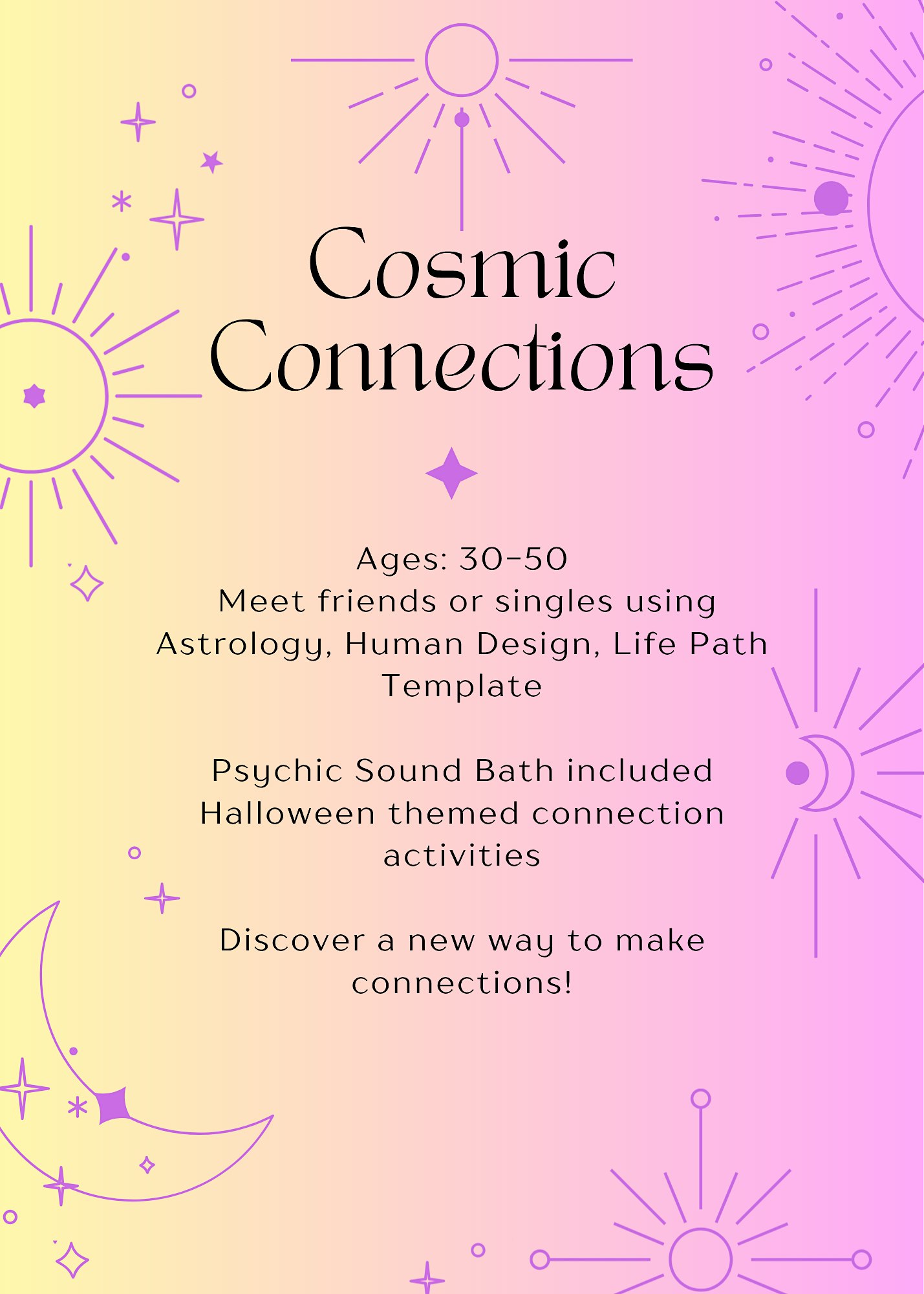 Fall into Connection: Singles Event