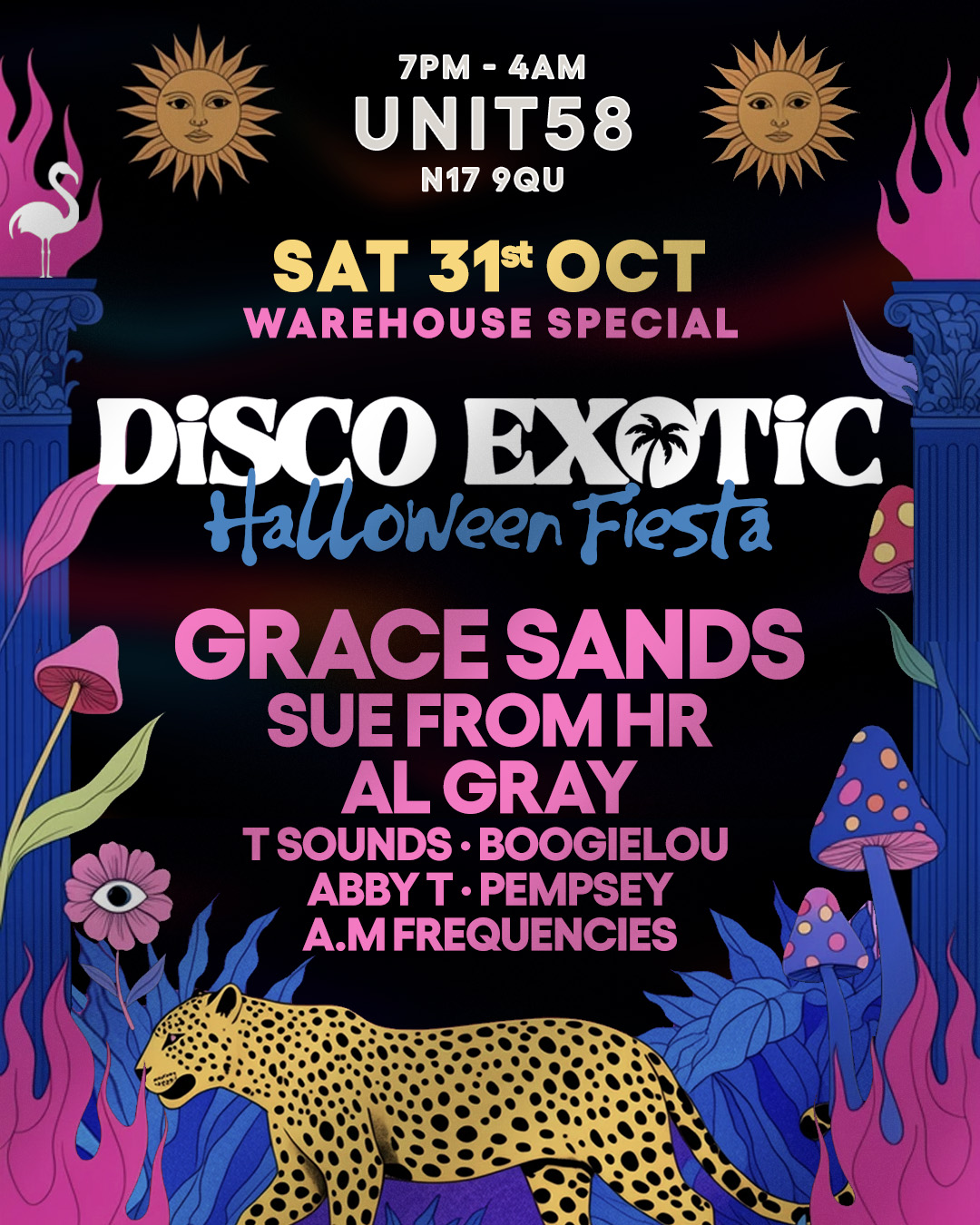 Disco Exotic HALLOWEEN FIESTA - Warehouse Special (Disco, House + World Boogie) with Grace Sands