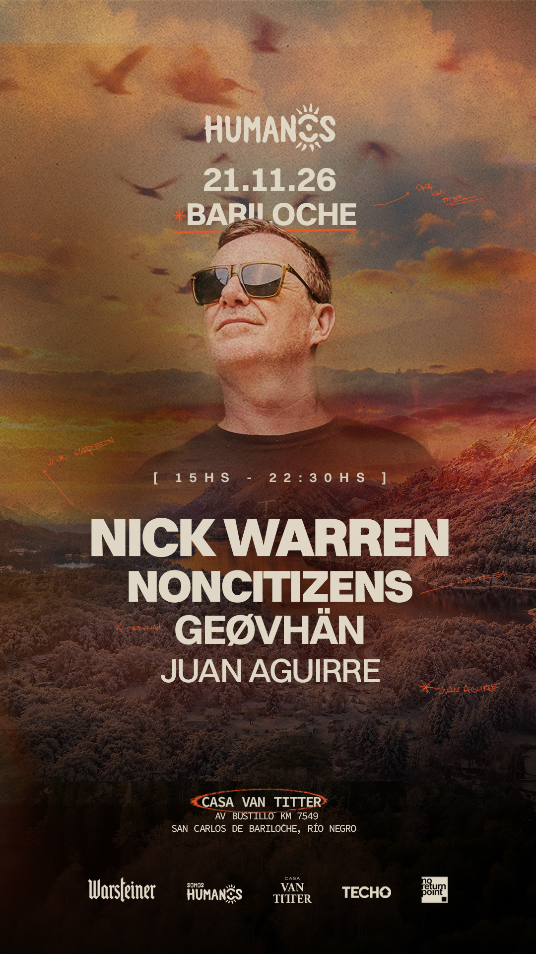 Humanos Bariloche pres. Nick Warren