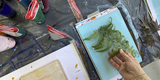 Workshop Monoprinten met bladeren
