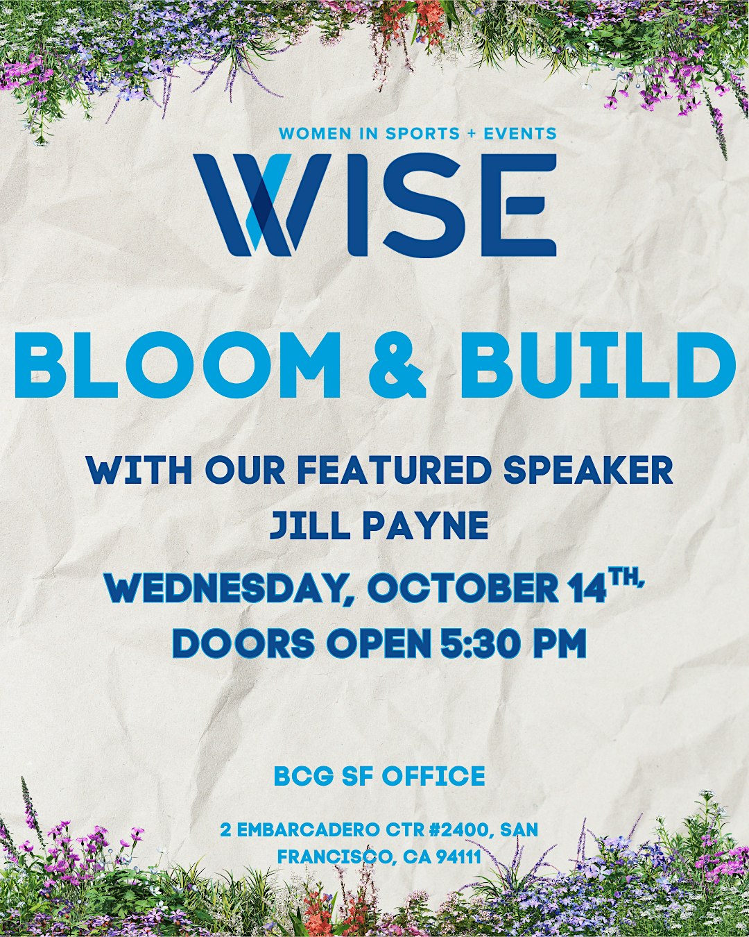 WISE Bloom & Build - Professional Workshop + Flower Bouquet Making Bar