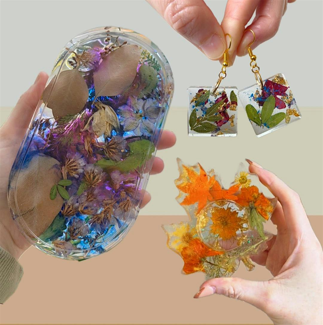 BRSHES, Pressed Flower Epoxy Resin Workshop - Autumn Inspired! Glasgow