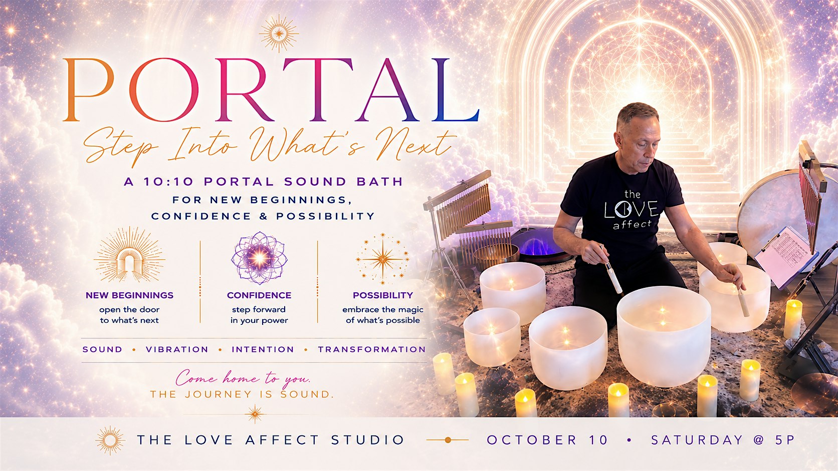 A 10:10 Portal Sound Bath for New Beginnings, Confidence & Possibility