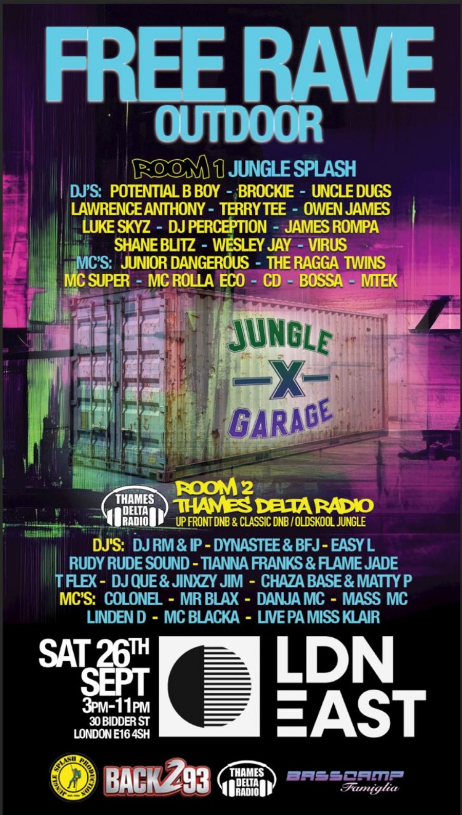 Jungle Splash presents Jungle X Garage Free Rave