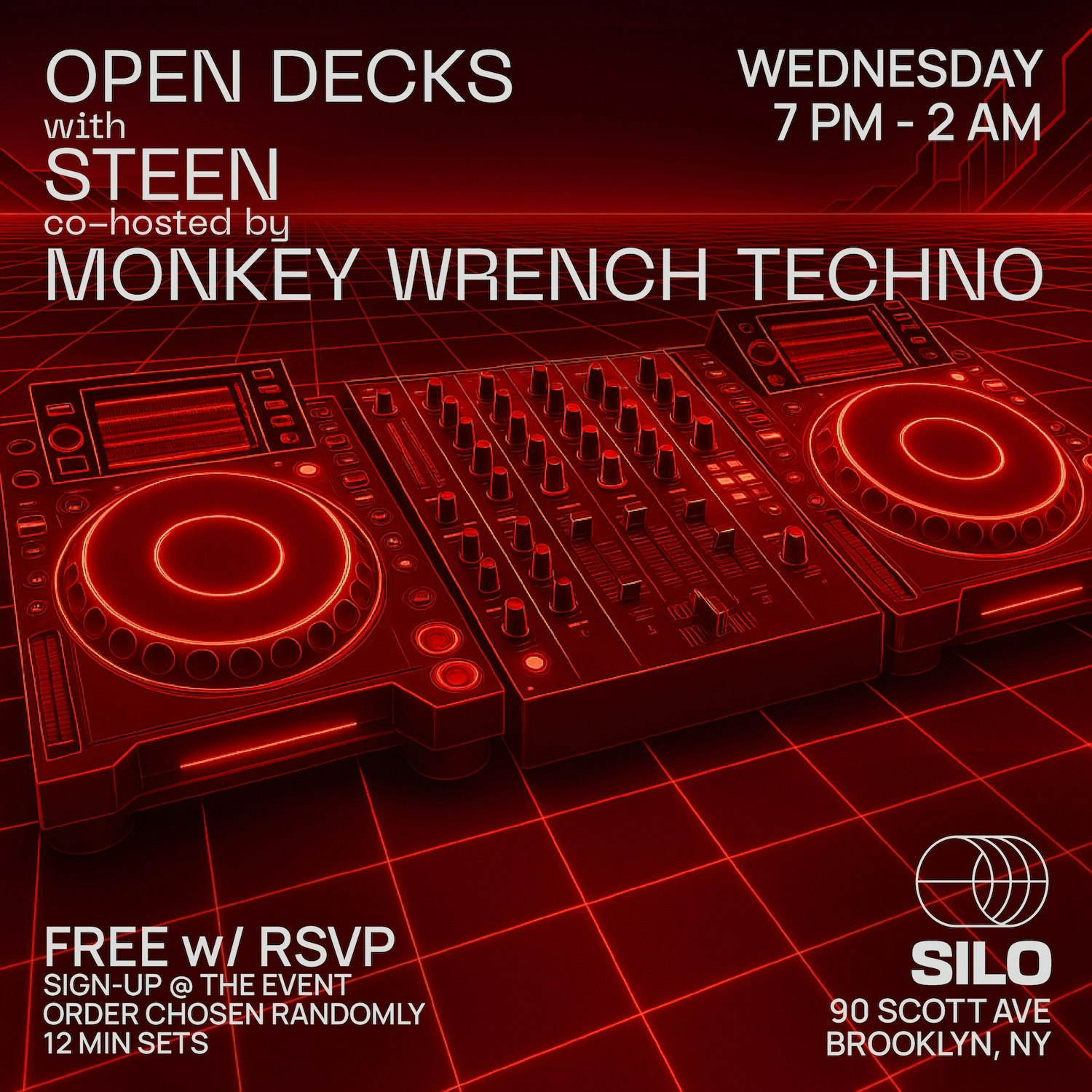 Open Decks w/ Steen and Monkey Wrench Techno