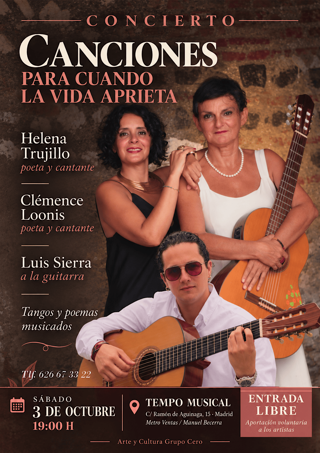 CONCIERTO: CANCIONES PARA CUANDO LA VIDA APRIETA