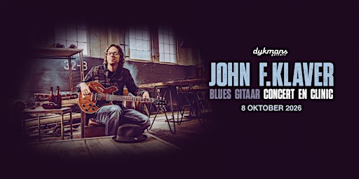 Blues Gitaar Concert én Clinic door John-F. Klaver bij Dijkmans in Breda