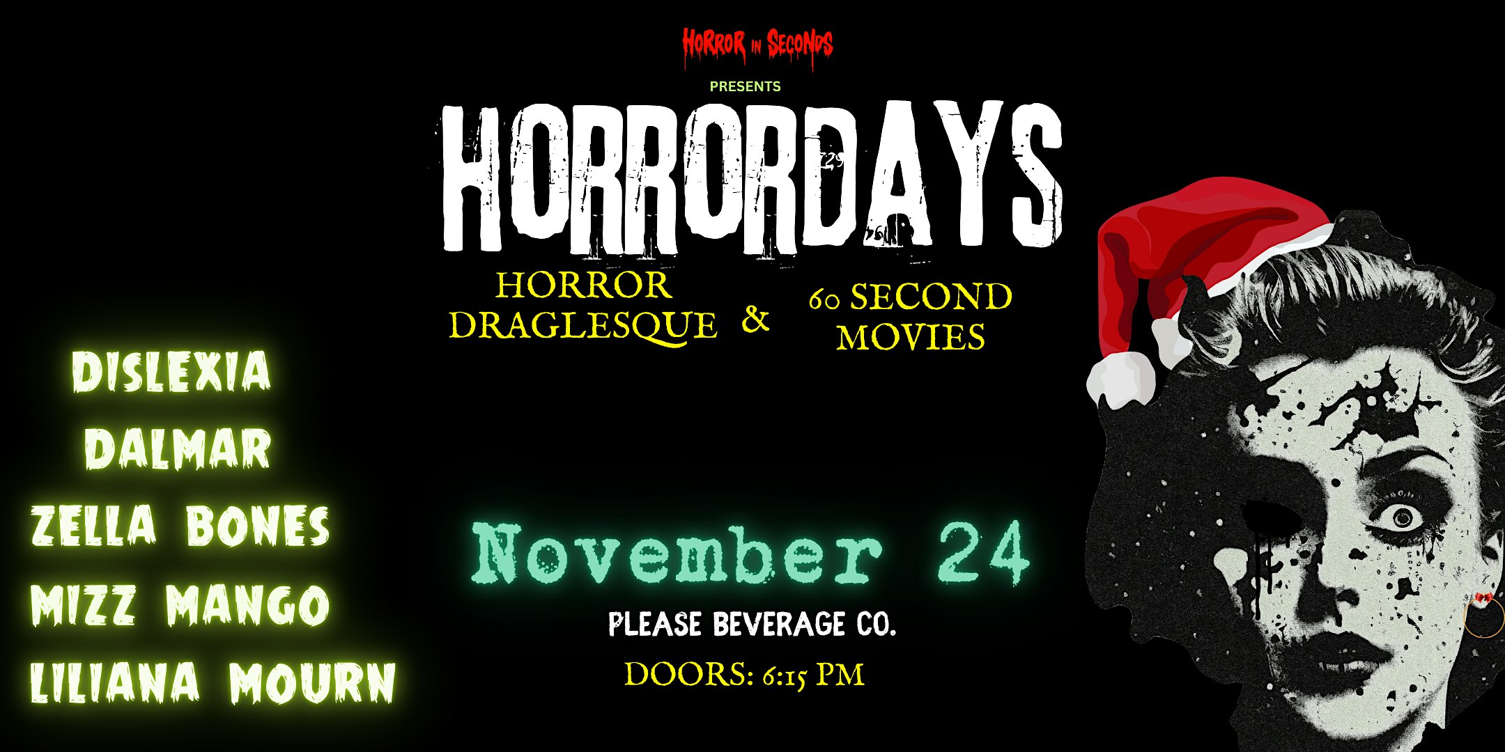 Horrordays: Horror Draglesque & Micro Shorts
