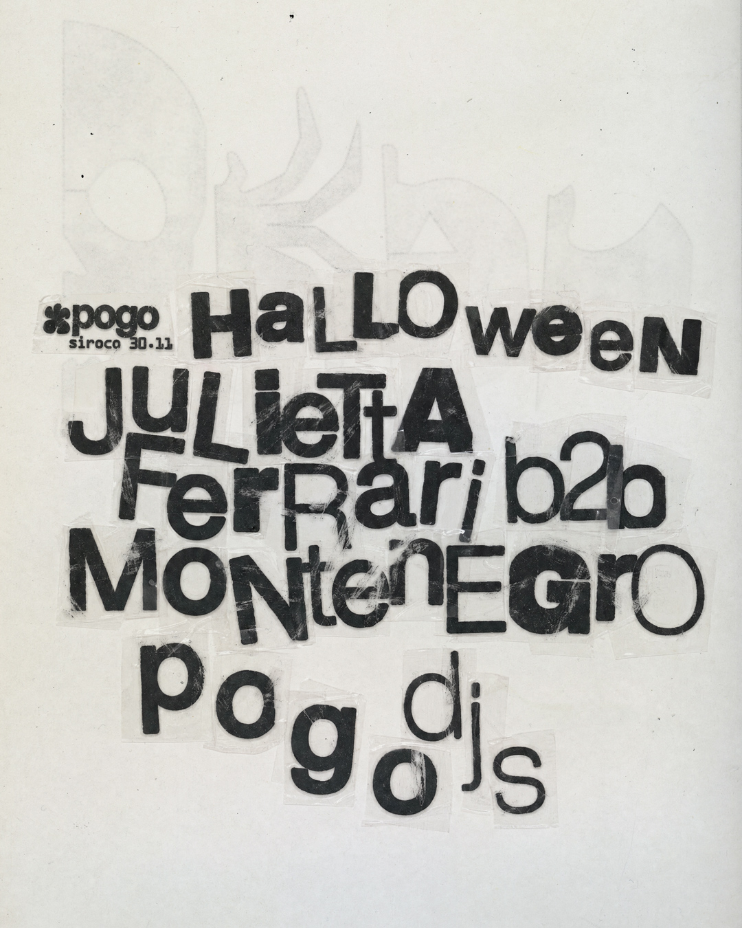 Pogo Halloween: Julietta Ferrari b2b Montenegro