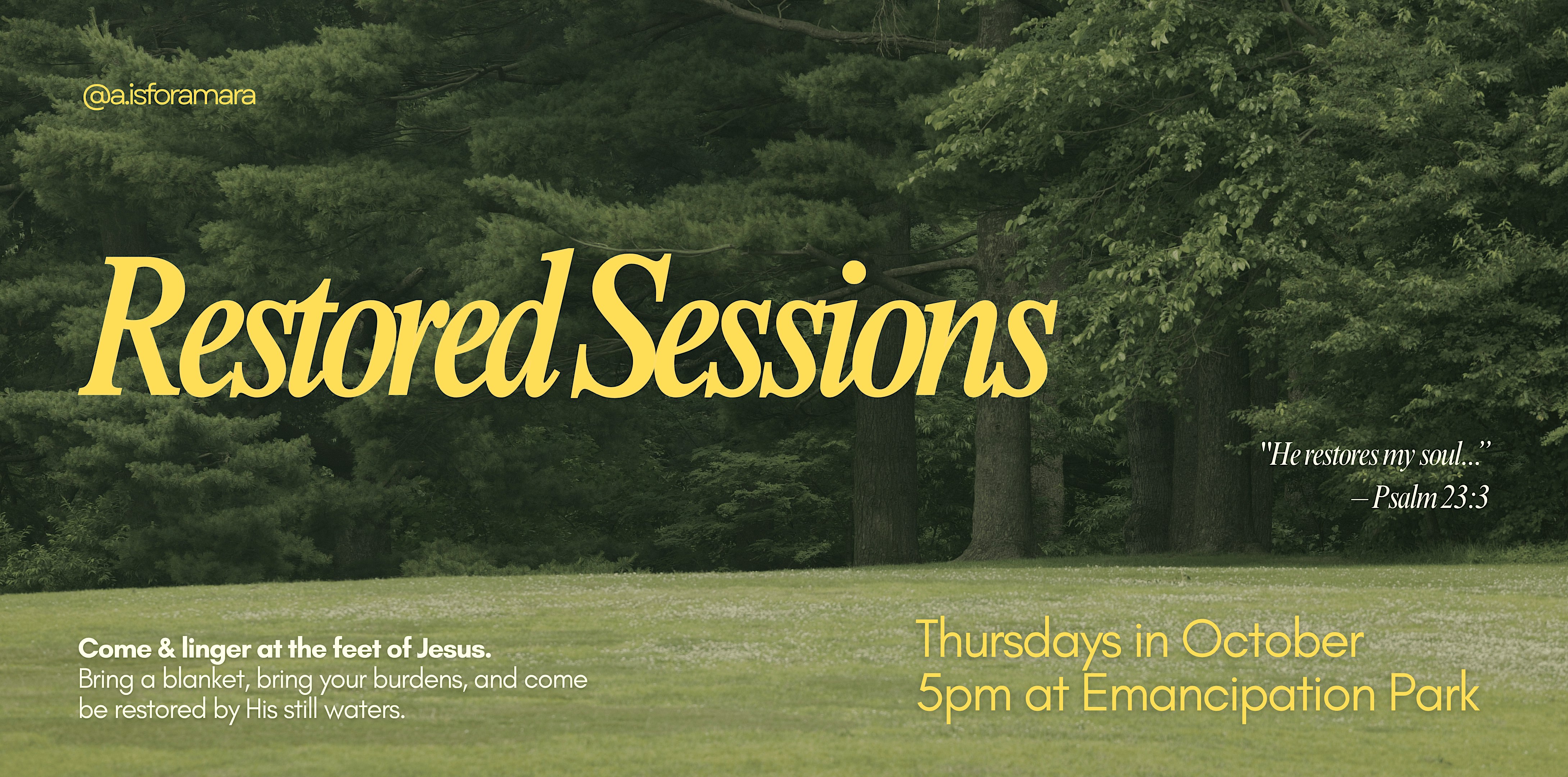 RESTORED SESSIONS | Worship in the Park w/ Amara.
